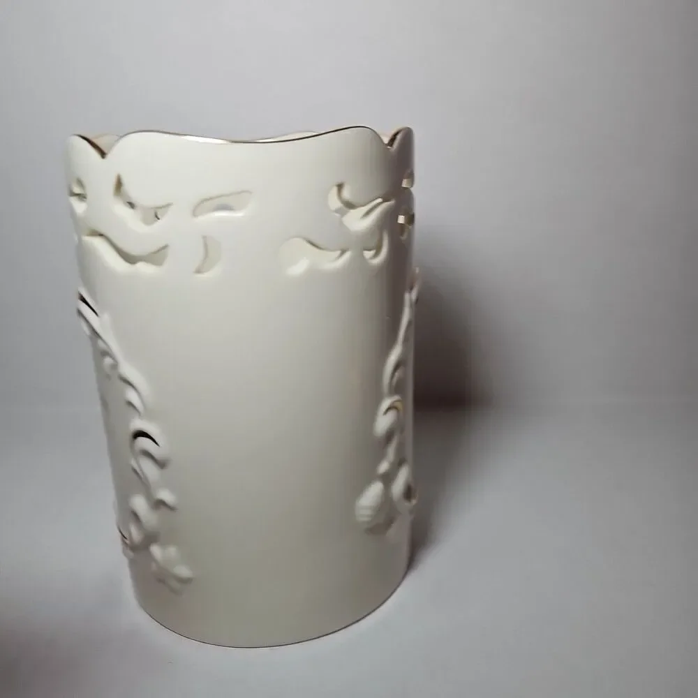 Lenox Footprints Fine Ivory China Votive Candleholder 1998
